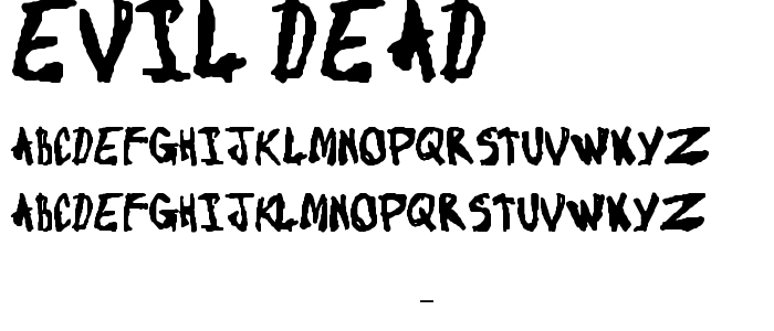 Evil Dead font
